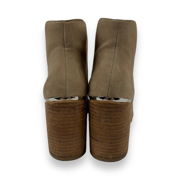 Steve Madden Taupe Suede Kaylah Pointed Toe Heeled Bootie - Picture 4 of 14